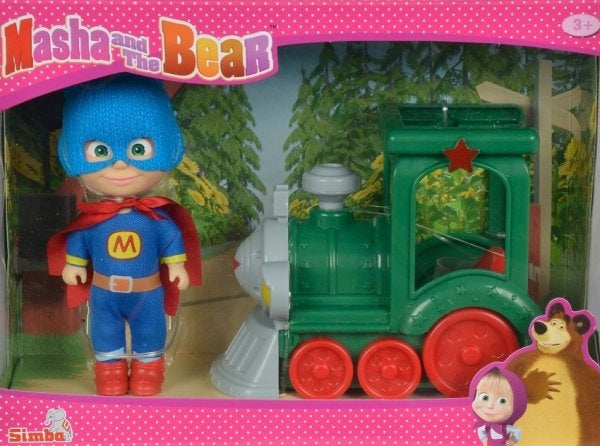 Lėlė - superherojė su traukiniu Simba Maša ir Lokys, 109302119