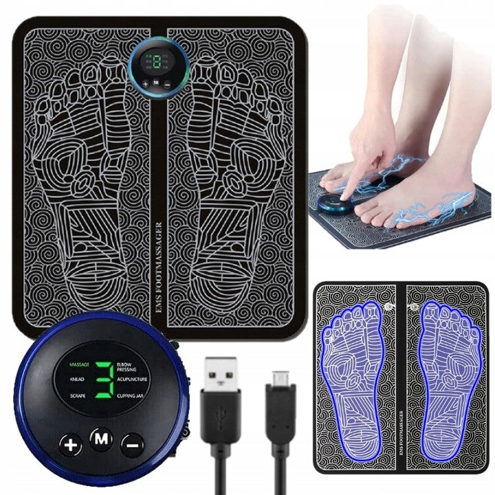 MAT EMS FOOT MASSAGER MUSCLE ELECTROSTIMULATOR 8 MODES 19 POWER LEVELS Medical device no