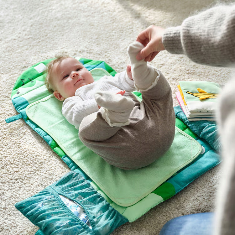 MAT FOLDING CHANGING TABLE FOR STROLLER BAG IKEA GRONFINK green 70x35cm Brand IKEA