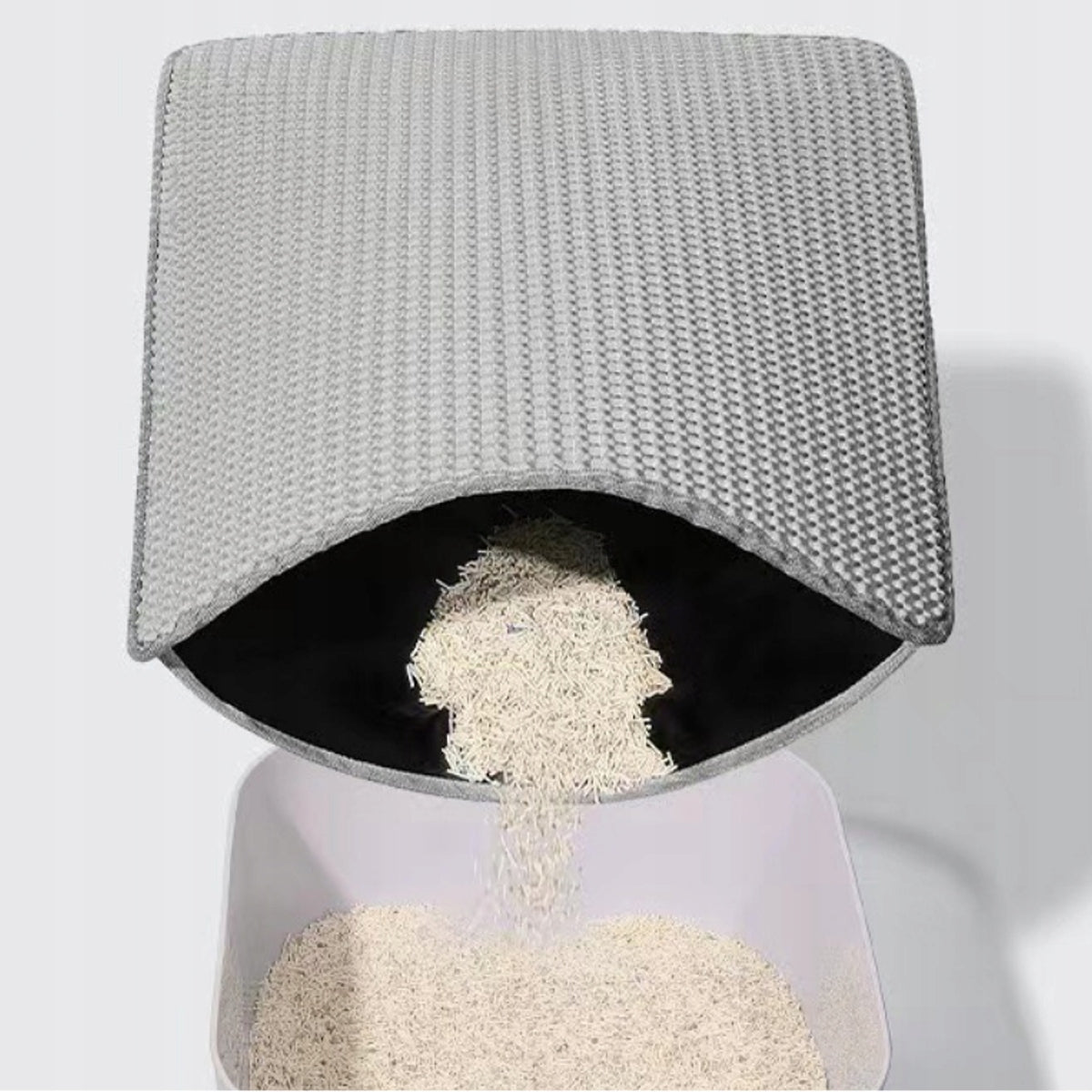 MAT LITTER BOX FOR CAT litter Grey XXL 120x70 cm Kind litter box mat