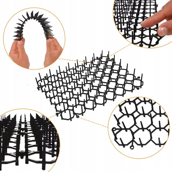 MAT WITH SPIKES REPELLING CATS AND DOGS MESH SPIKES AGAINST CATS 15PCS Batteries included no