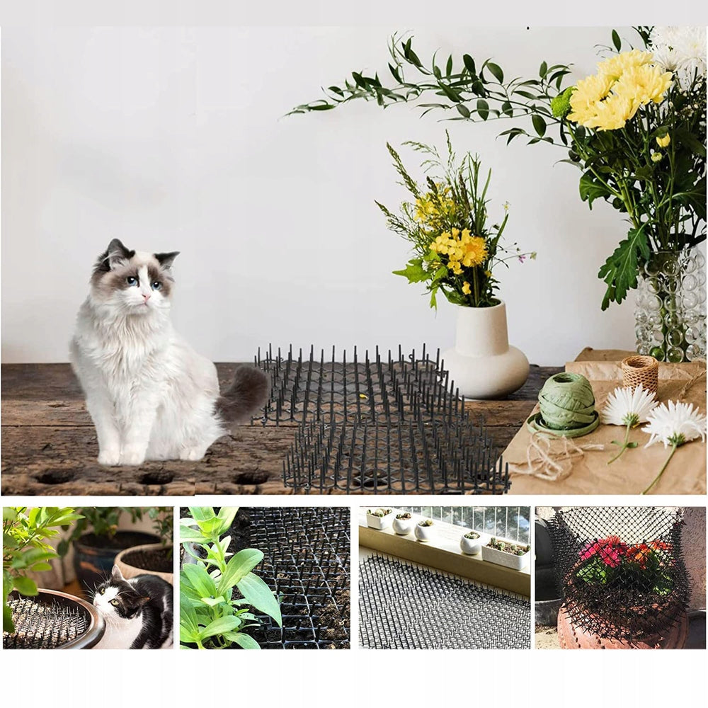 MAT WITH SPIKES REPELLING CATS AND DOGS MESH SPIKES AGAINST CATS 15PCS Kind spikes