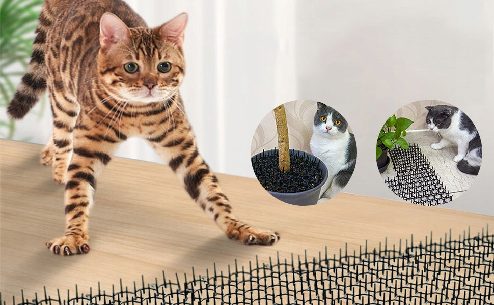 MAT WITH SPIKES REPELLING CATS AND DOGS MESH SPIKES AGAINST CATS 15PCS Use Against cats dogs