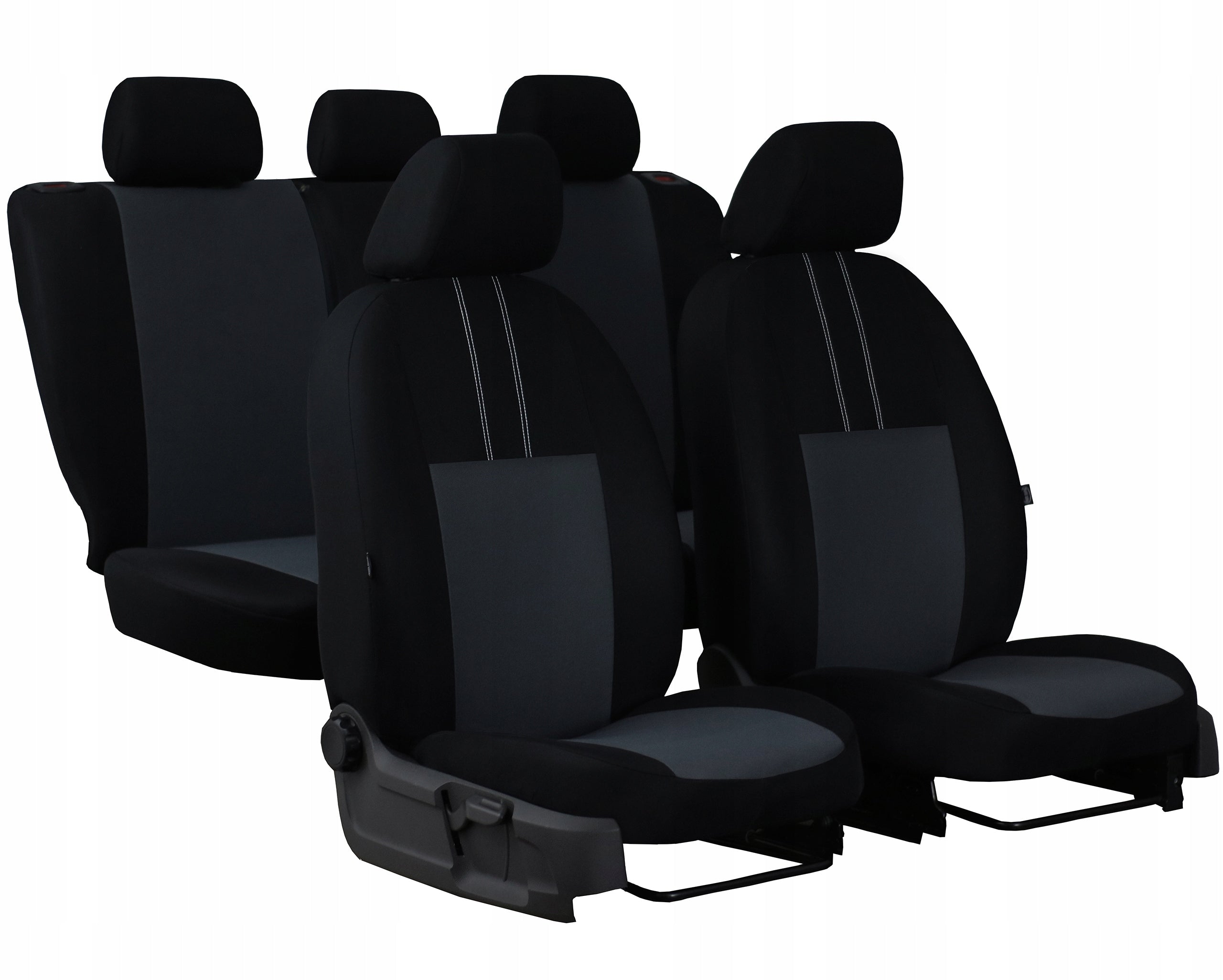 MATERIAL COVERS FOR SEATS CAR SEATS EKONOMIC set grey