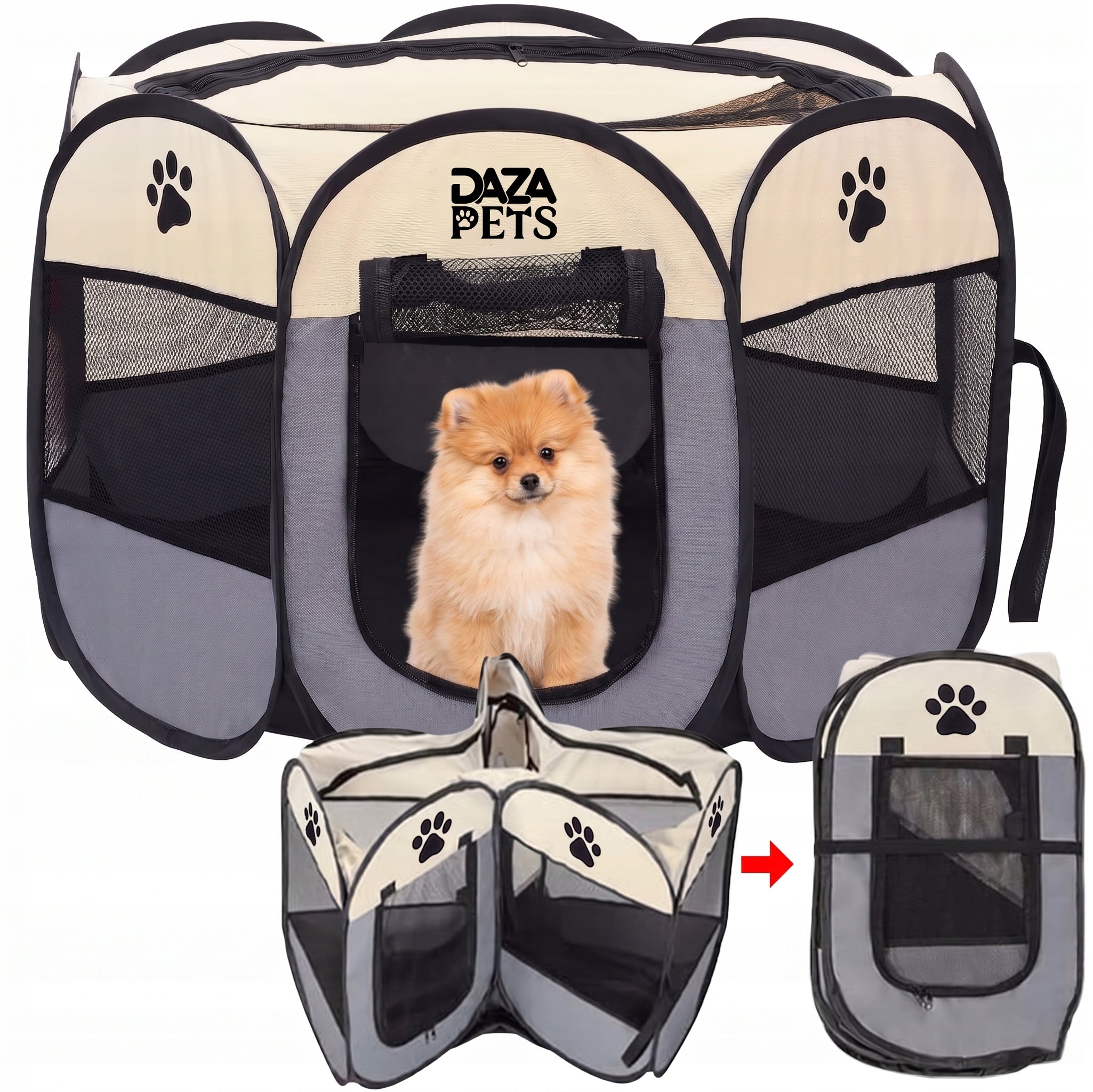 MATERIAL PLAYPEN 114cm PET HOUSE FOLDING VENTILATION WATERPROOF XXL