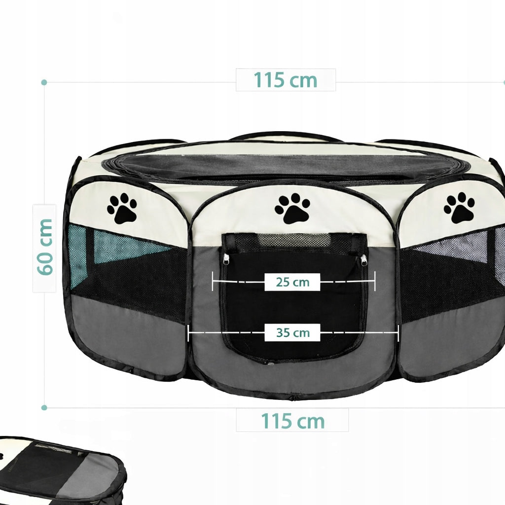 MATERIAL PLAYPEN FOR CAT DOG FOLDING 115X115X60 WATERPROOF XXL Product width 115 cm