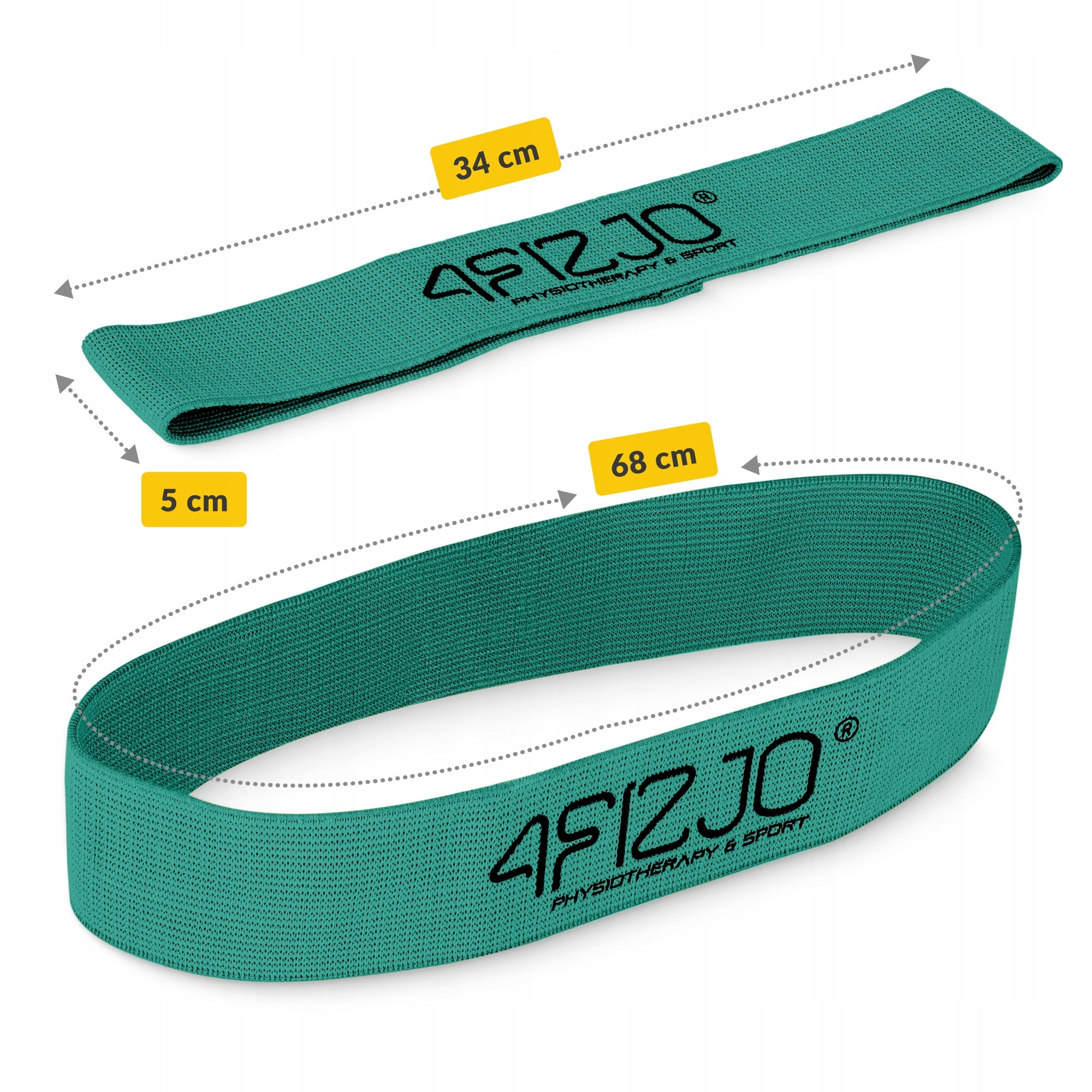 MATERIAL RUBBER FLEX BAND MINI FOR EXERCISE FITNESS PILATES RESISTANCE 5-10 kg Color green