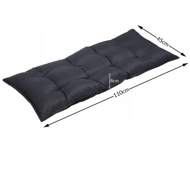 MATTRESS BENCH PILLOW ANTHRACITE 110x45x8 Cushion thickness 8 cm