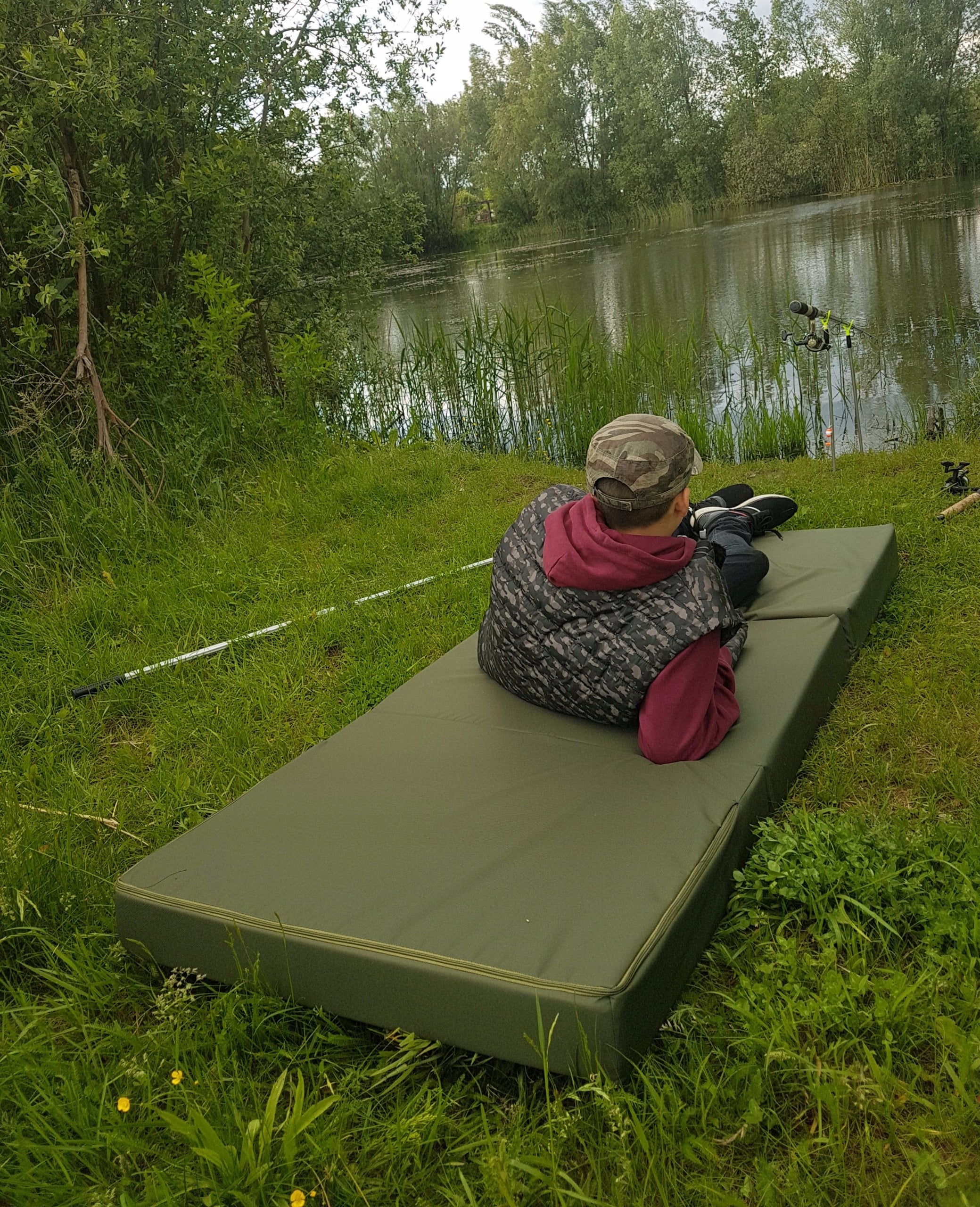 MATTRESS FISHING CHAIR WATERPROOF HIKING 200x80x10 Color black