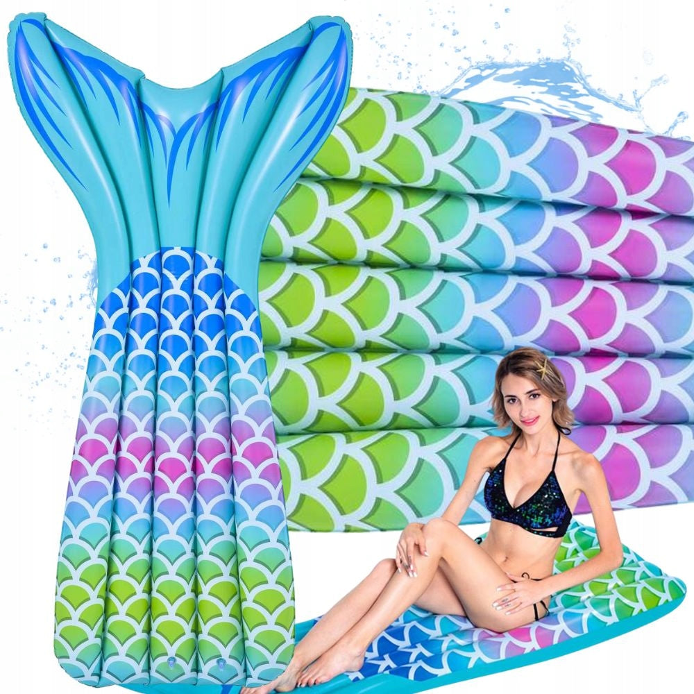 MATTRESS FOR SWIMMING WATER TAIL MERMAID SUNCLUB 180CM MERMAID BEACH FISH