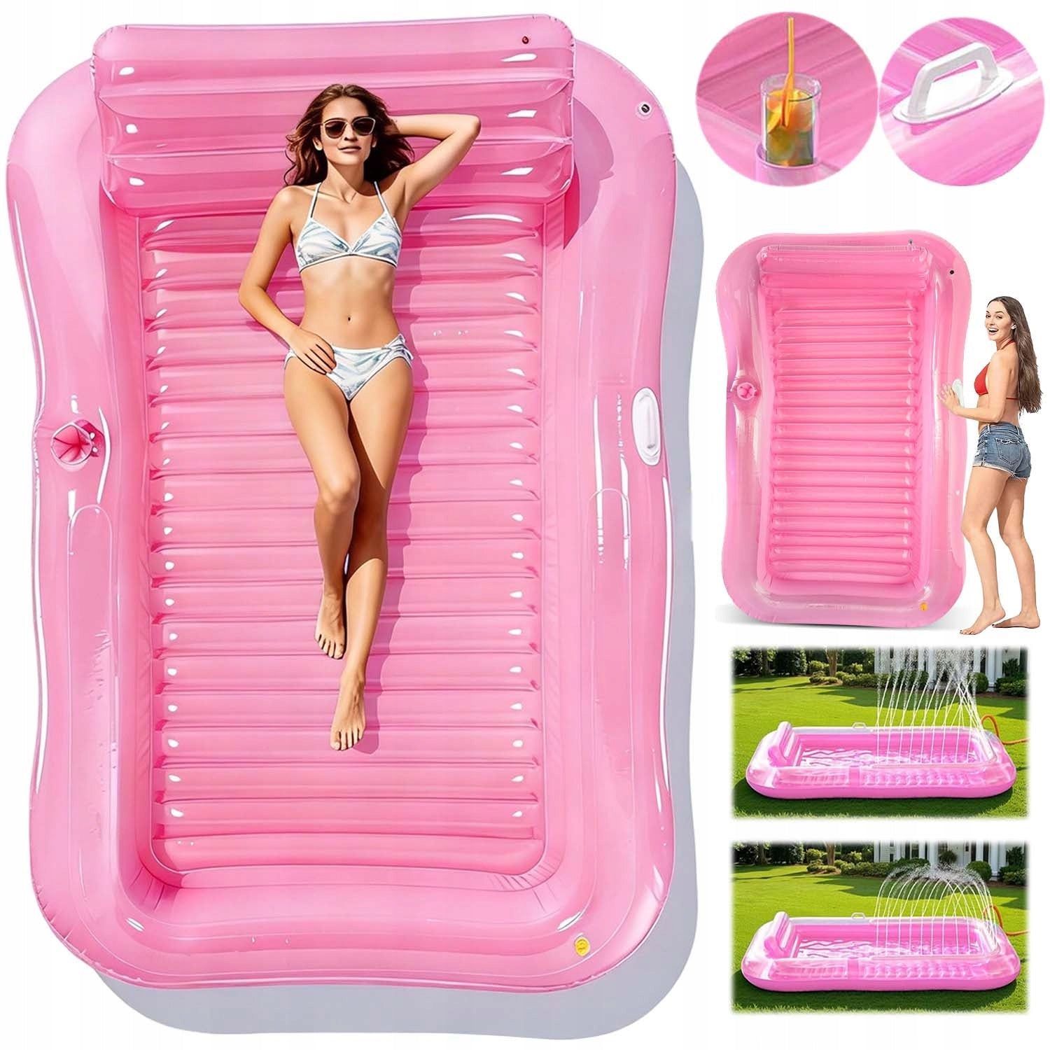 MATTRESS INFLATABLE TWO PEOPLE FOR POOL WATER BEACH CHAIR HAMMOCK HEADREST