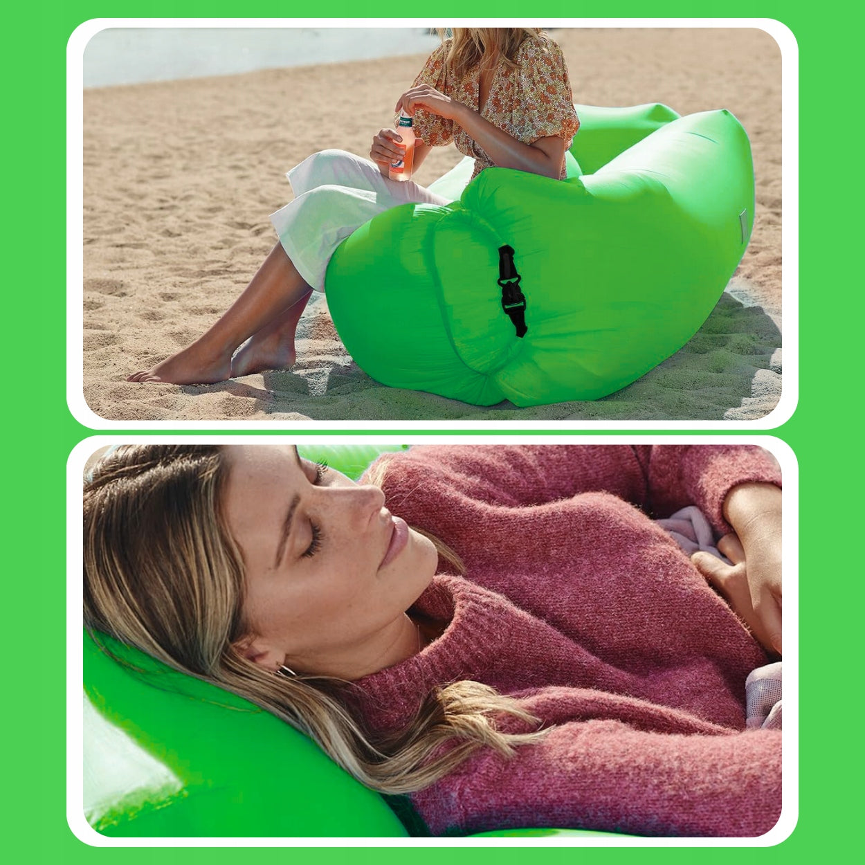 MATTRESS LOUNGER INFLATABLE SOFA BED LAZY BAG AIR FOR BEACHES ARMCHAIR XXL Brand MEMFLOW