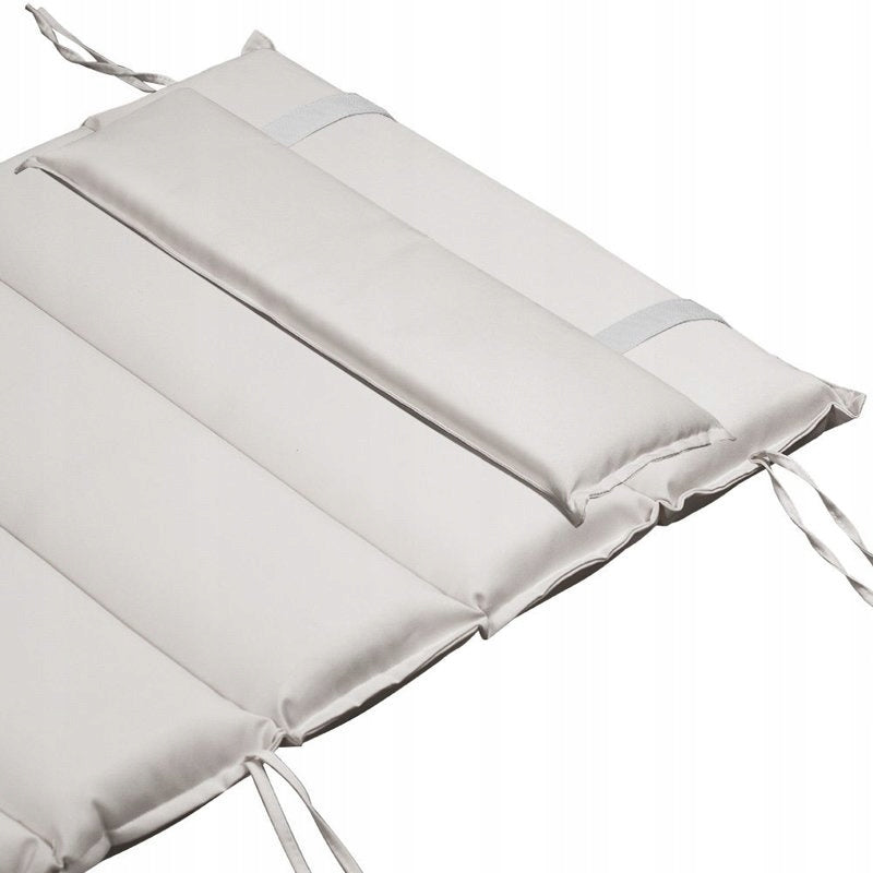 MATTRESS PILLOW FOR SUN LOUNGER 177x58x7 cm Color white