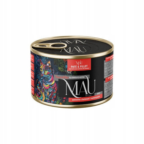 MAU Cat ADULT Pate and Fillet - Beef with sweet potatoes and rosemary 185g