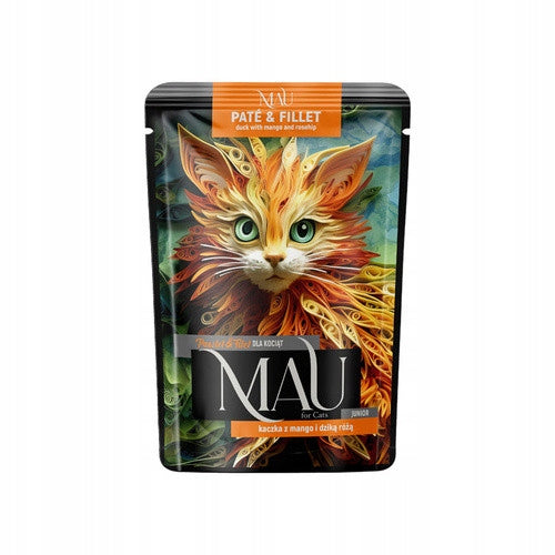 MAU Cat JUNIOR Pate and Fillet - Duck with mango and wild rose 85g