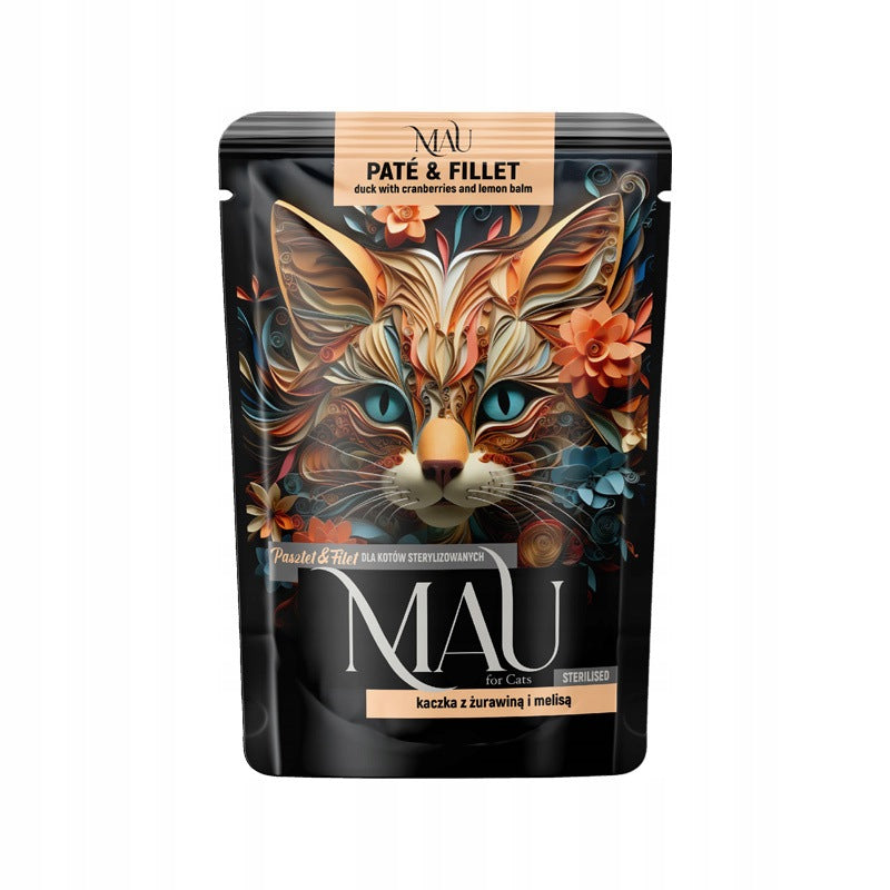 MAU Pate and Fillet Sterilized Cat Food Duck with Cranberries 85 g