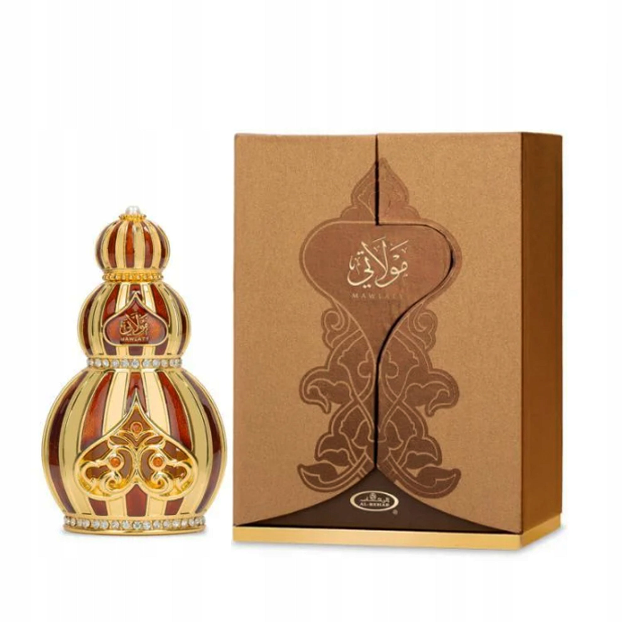 MAWLATY ARABIC PERFUME IN WOOD OIL AMBER FLOWER 12 ml AL REHAB Packaging status original