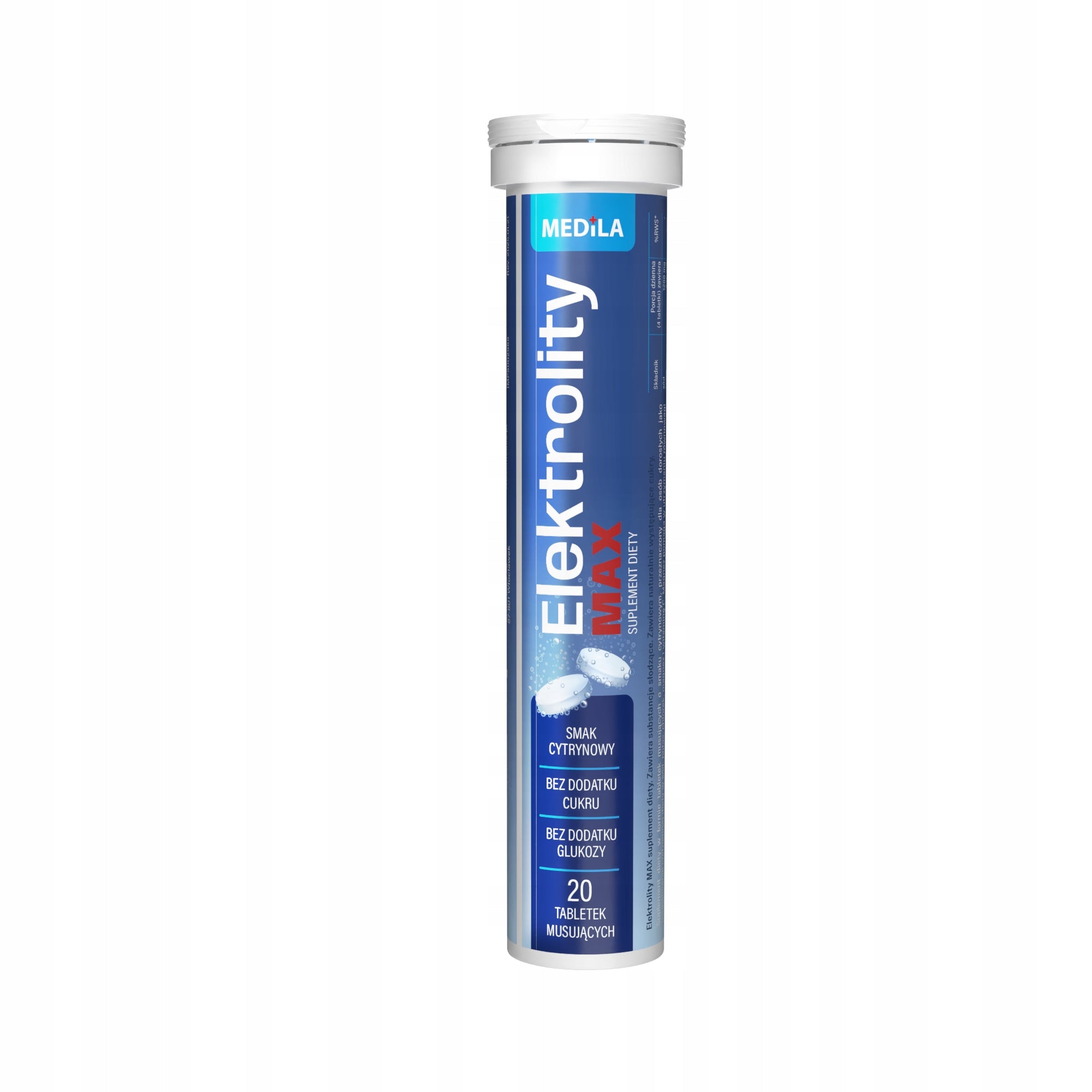 MAX electrolytes without added sugar 20 effervescent tabl, irrigation for hot weather