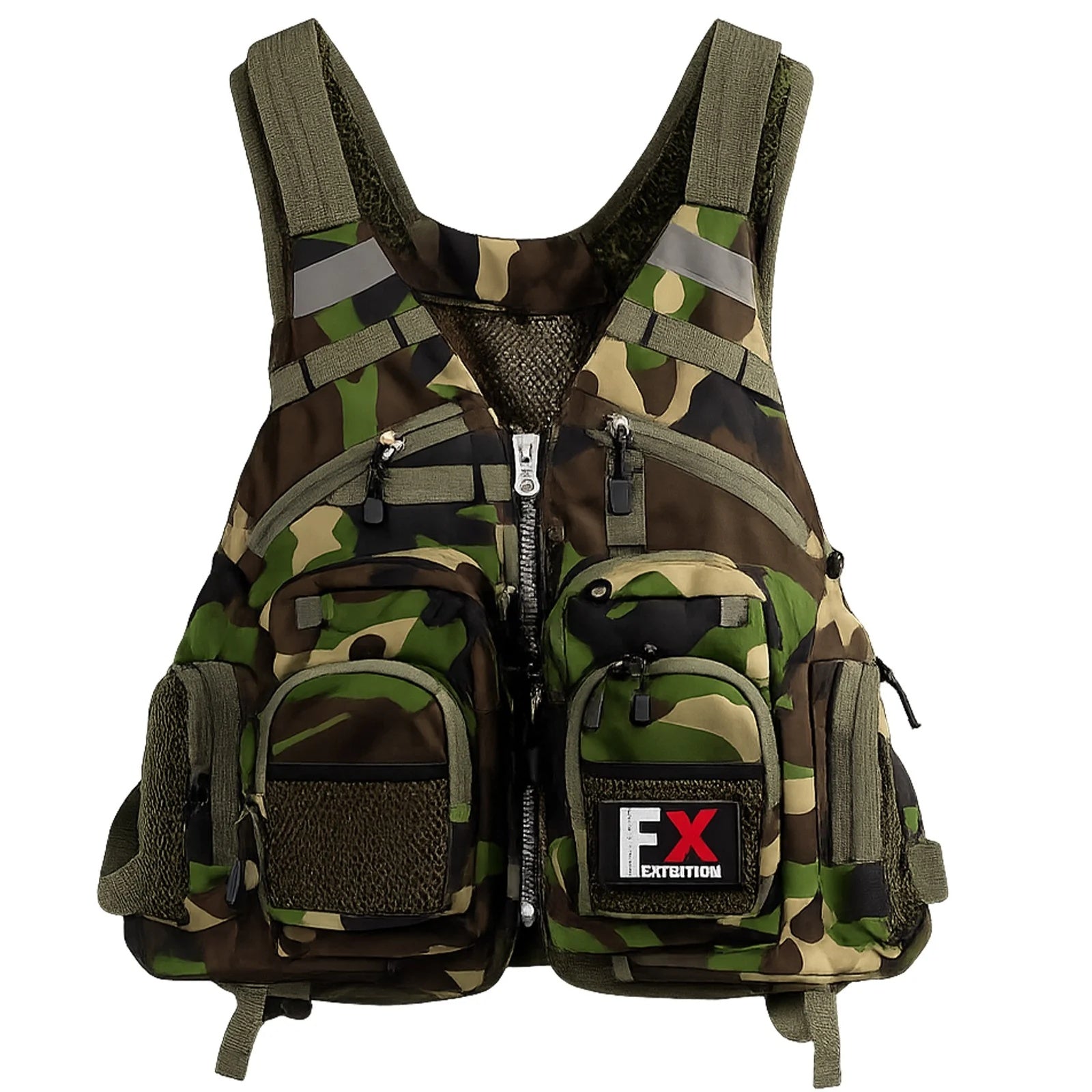 MAXIVEST CAMO S-XXXL ADJUSTABLE BREATHABLE FISHING VEST