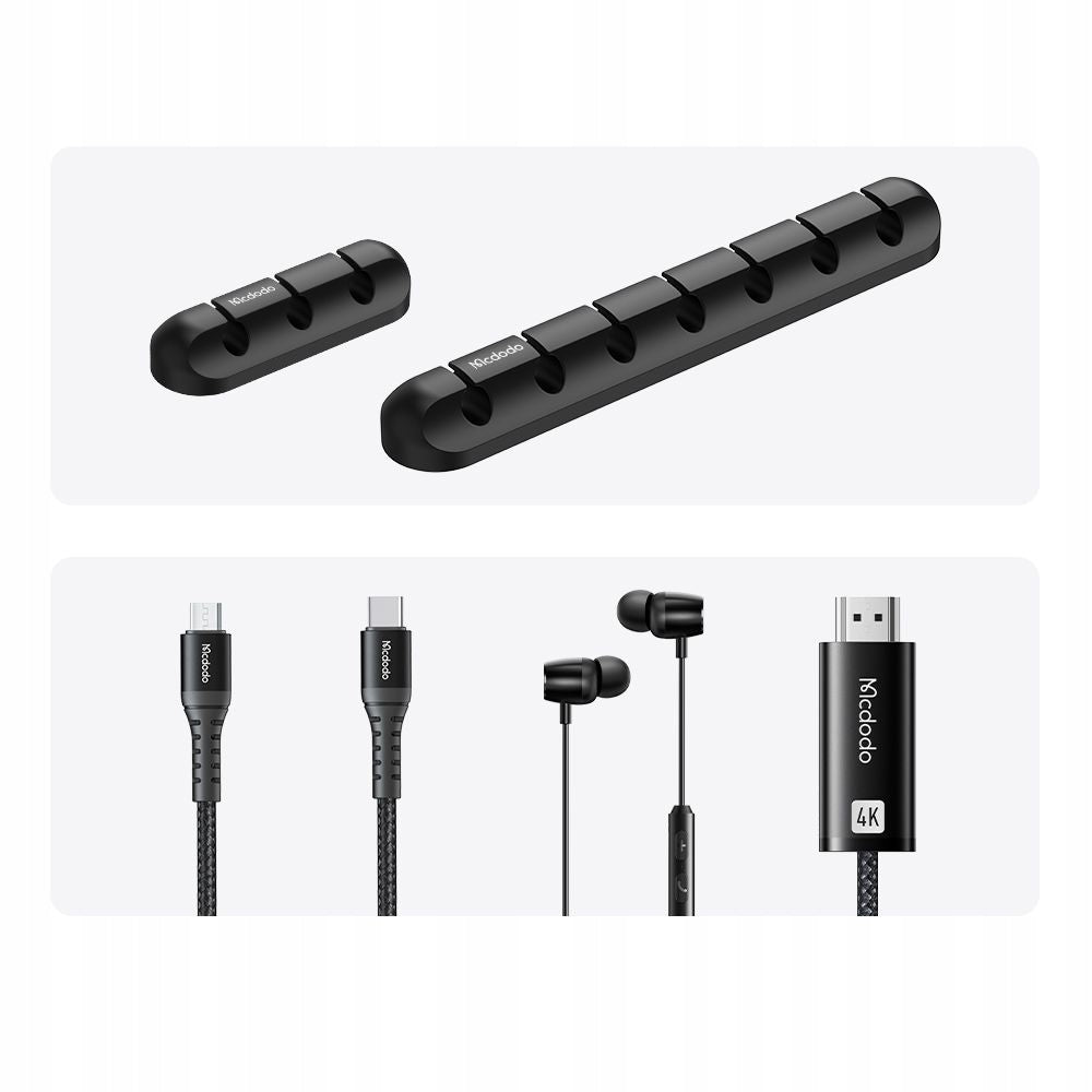 MCDODO CABLE ORGANIZER 2X SELF ADHESIVE DESK HOLDER FOR CAR Color black
