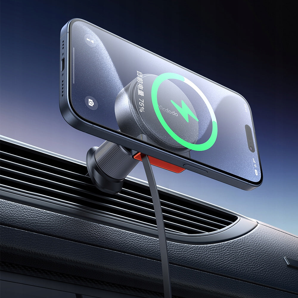 MCDODO CAR PHONE HOLDER INDUCTION CHARGER FOR IPHONE MAGSAFE Color black