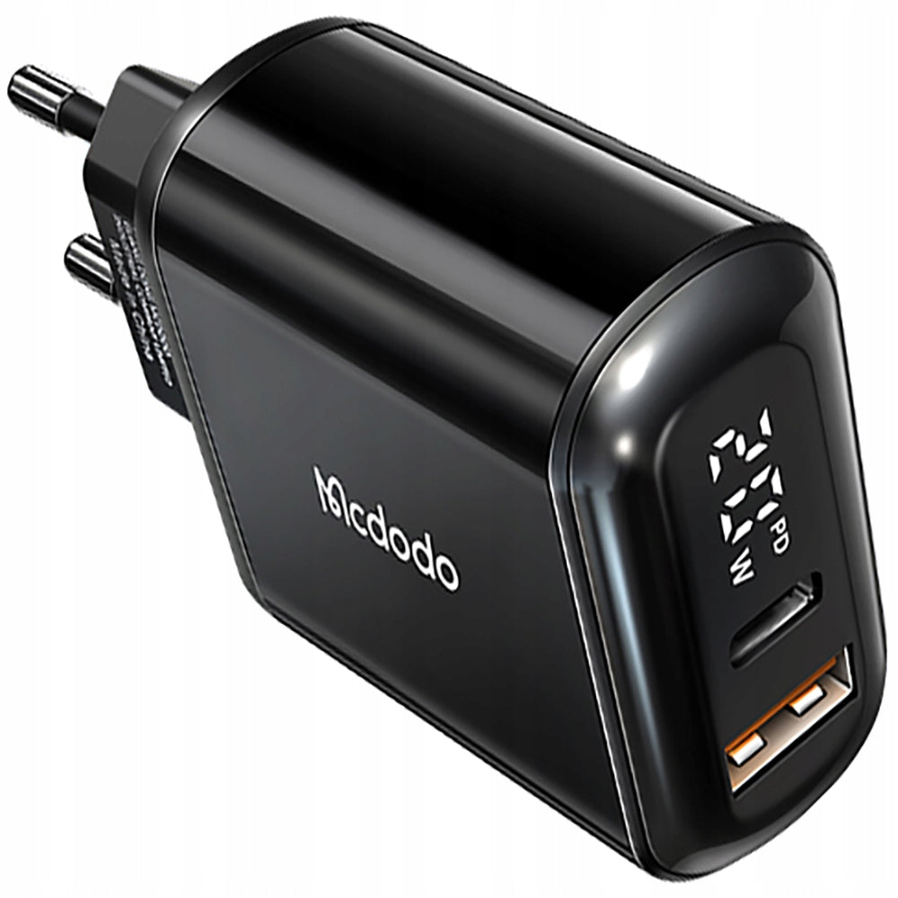 MCDODO FAST CHARGER FOR PHONE 2X USB USB-C PD 20W METER