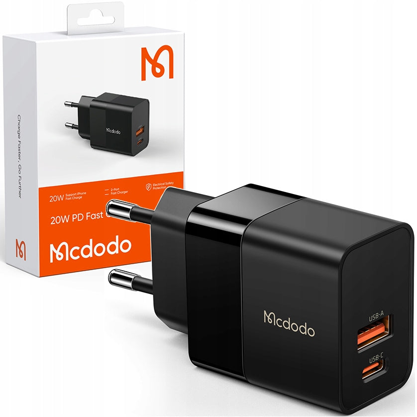 MCDODO FAST CHARGER USB CUBE TYPE C 2X USB USB-C PD 20W