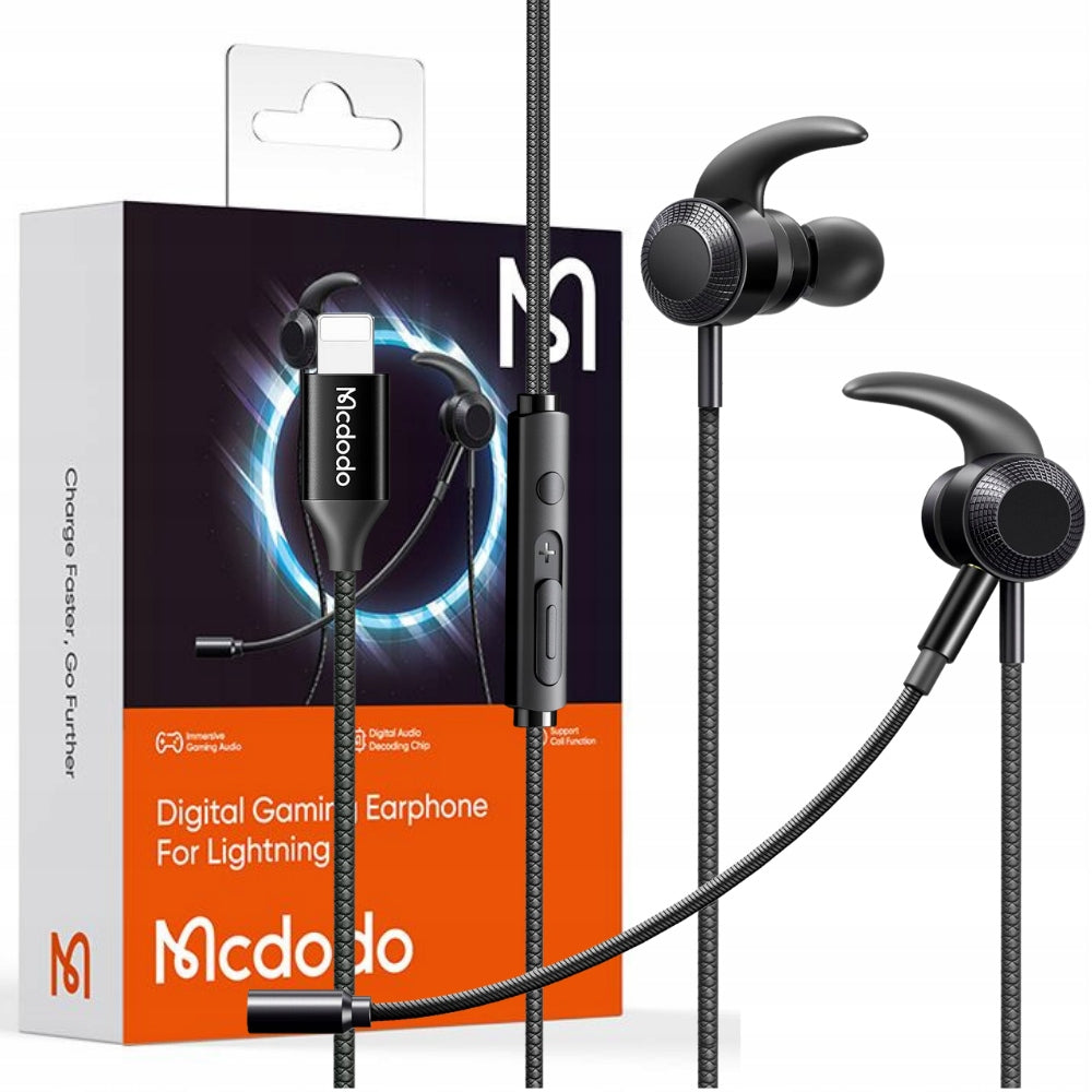 MCDODO WIRED EARBUDS WITH MICROPHONE FOR LIGHTNING IPHONE 13 14