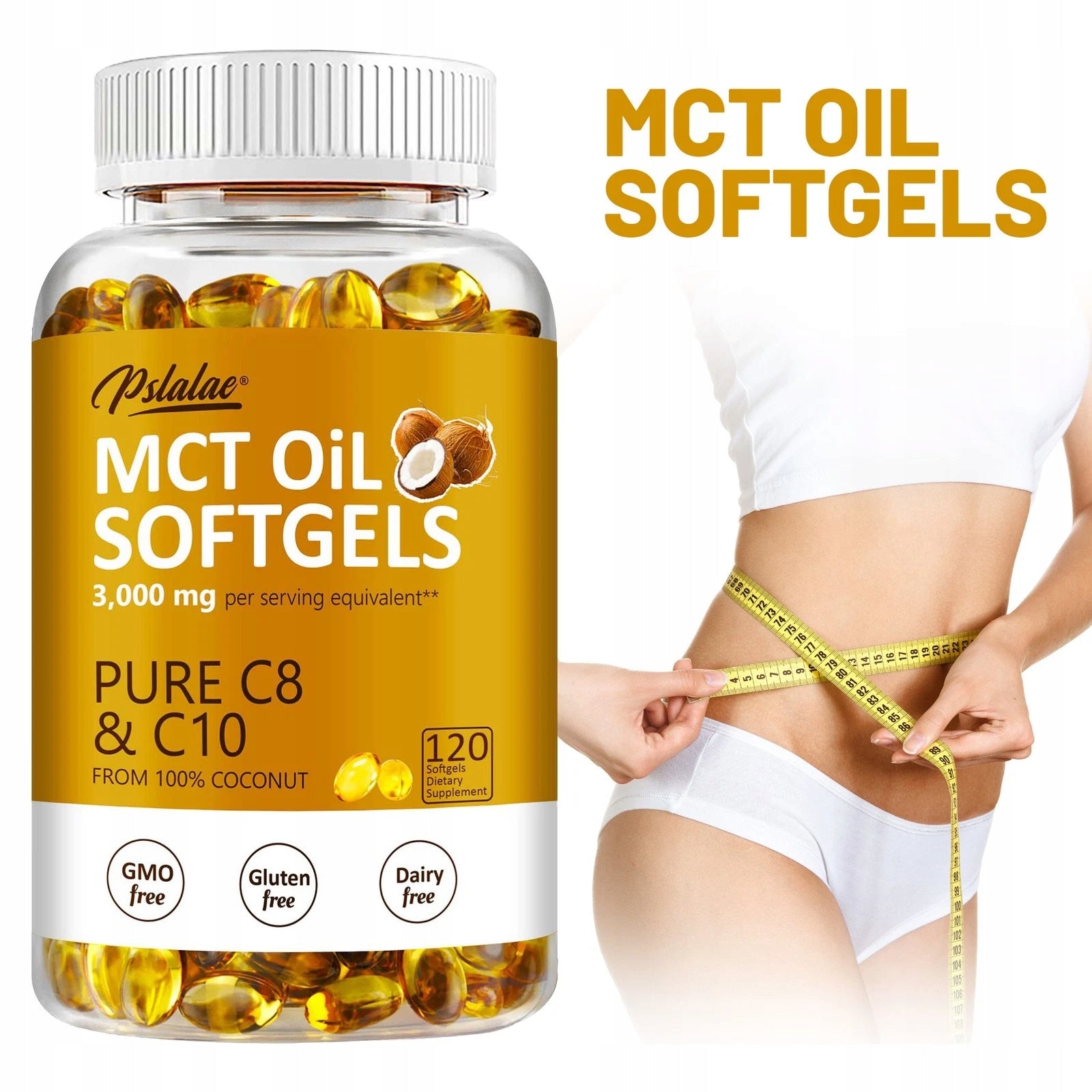 MCT oil in soft capsules 3000 mg – C8, C10: Weight loss, energy, health