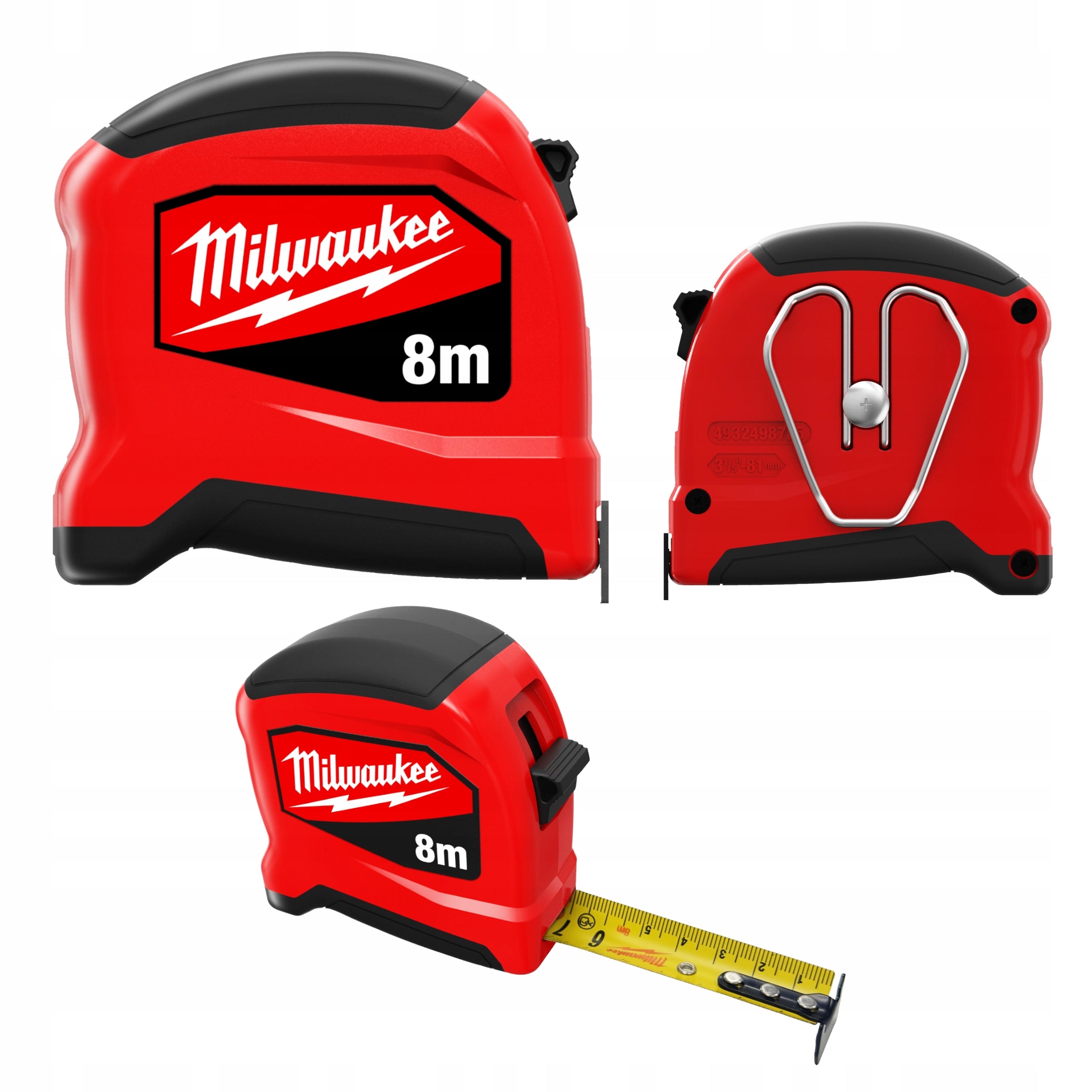 MEASURE SLIM ROLLED TAPE MEASURE METRIC METER MILWAUKEE 8M 25MM