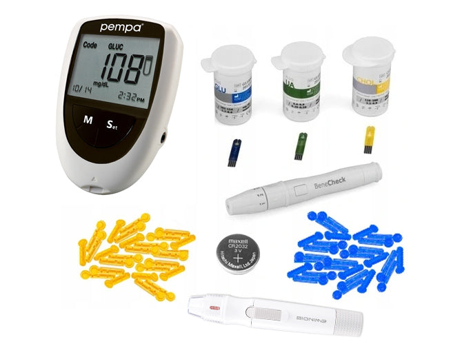 MEASUREMENT 3IN1 PEMPA CHOLESTEROL URIC ACID GLUCOSE + FREEBIE x3