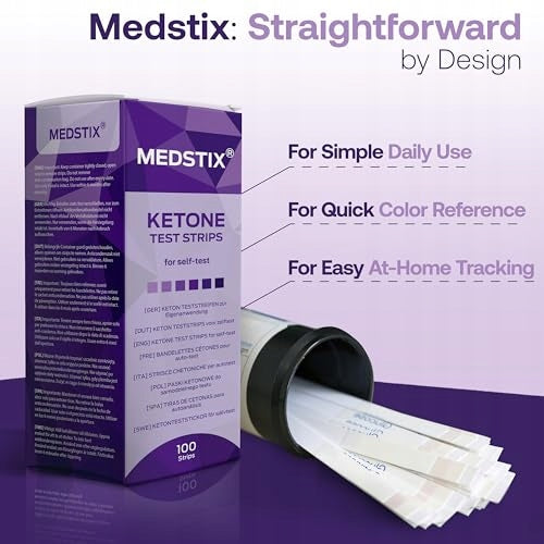 MEASUREMENT OF KETONE BODIES IN URINE FOR KETO DIET AND WEIGHT LOSS STRIPS FOR ANALYSIS Kind test strips