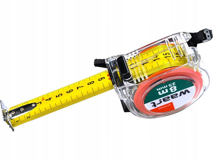 MEASUREMENT TAPE ROLLED STEEL METAL DOUBLE-SIDED TAPE 8m x 25mm Length 8 m
