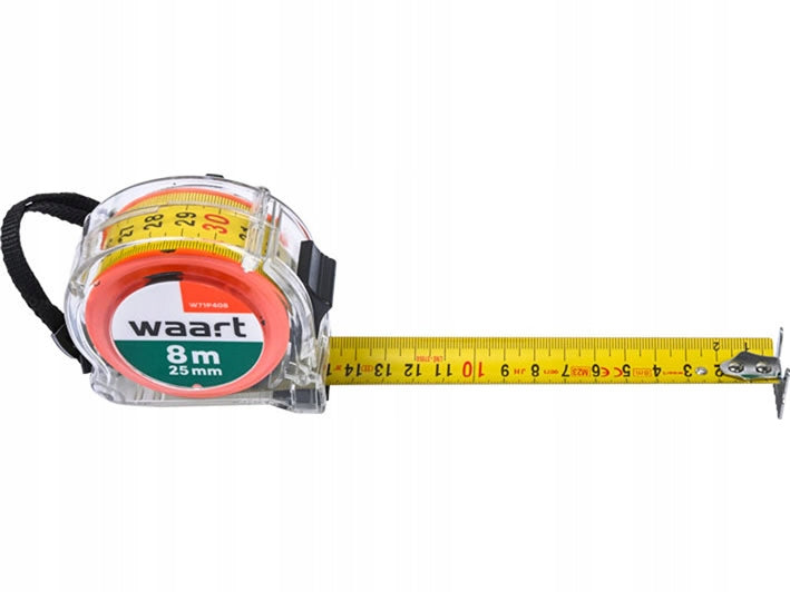 MEASUREMENT TAPE ROLLED STEEL METAL DOUBLE-SIDED TAPE 8m x 25mm Manufacturer code W71P408