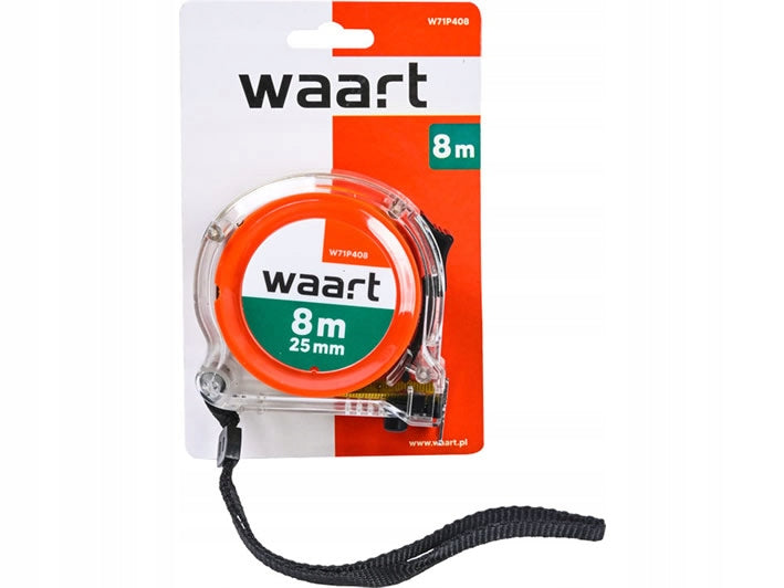 MEASUREMENT TAPE ROLLED STEEL METAL DOUBLE-SIDED TAPE 8m x 25mm