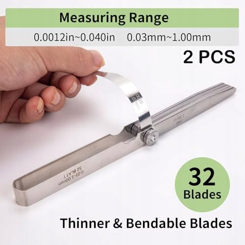 MEASURING VALVE THICKNESS PRECISION 32 BLADES 0 03 1 MM TOOL STEEL Manufacturer code SWC5908151182130