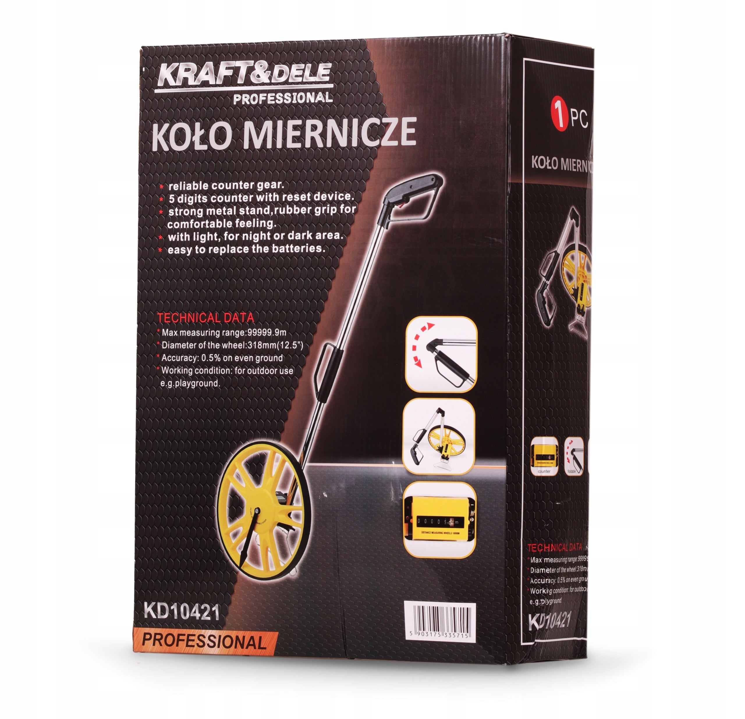 MEASURING WHEEL ROAD METER 99999,9m Wheel Measurement FOLDING PRECISION +BAG Manufacturer code M231101067