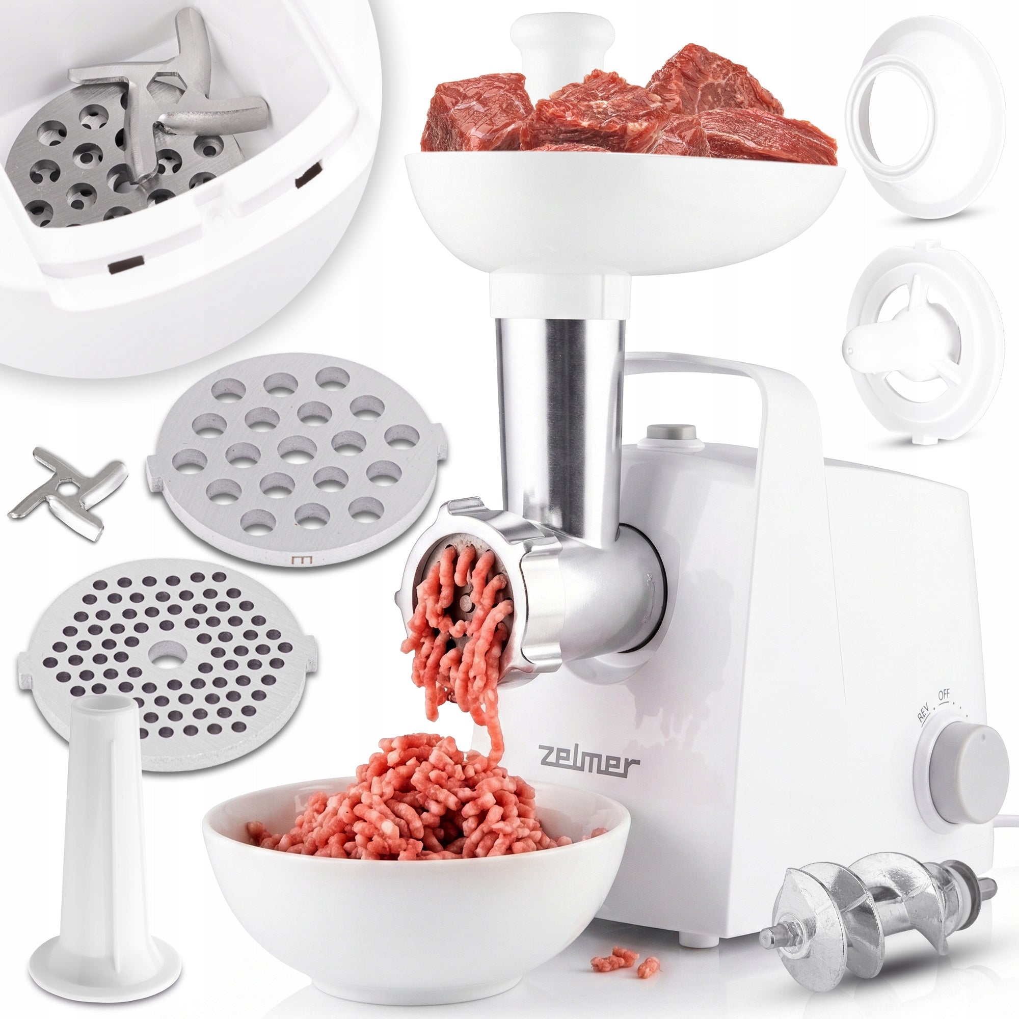 MEAT GRINDER ELECTRIC MACHINE ZELMER 300W 1,5 KG/MIN