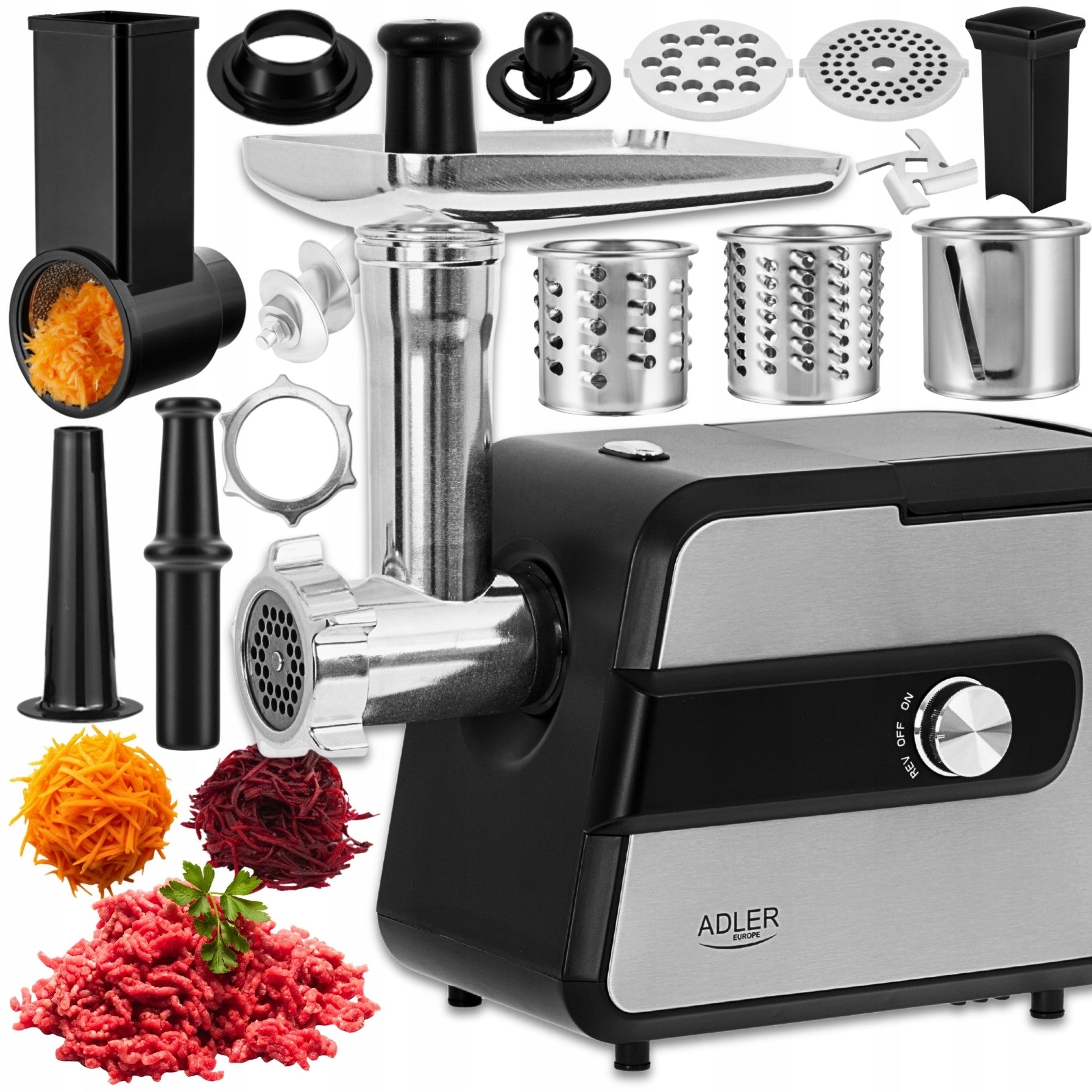 MEAT GRINDER ELECTRIC SET WITH SHREDDER 17in1 2000W