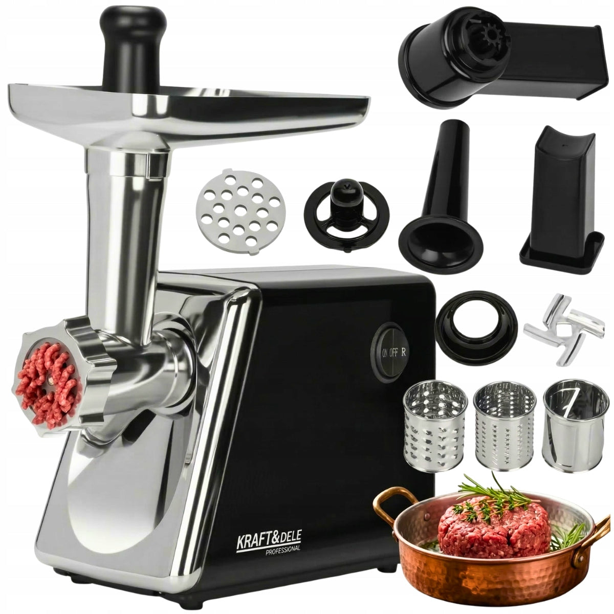 MEAT GRINDER SHREDDER SAUSAGE MAKING MACHINE 2200W
