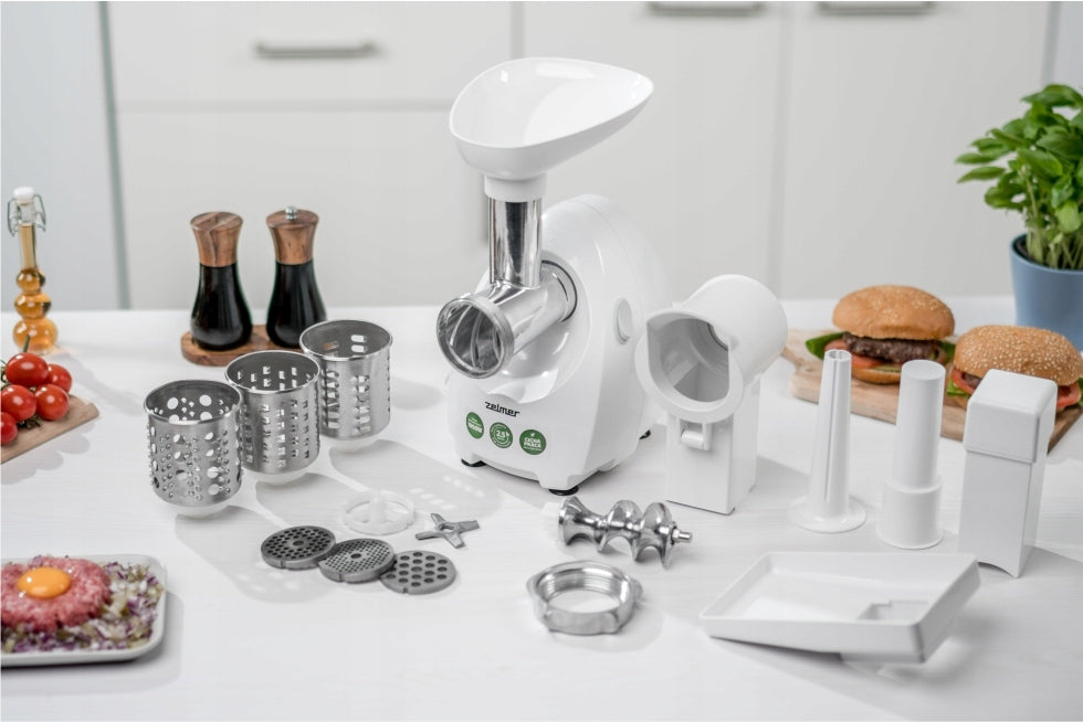 MEAT GRINDER WITH SHREDDER WITH ATTACHMENTS ZMM 4048B ZELMER Dominant color white