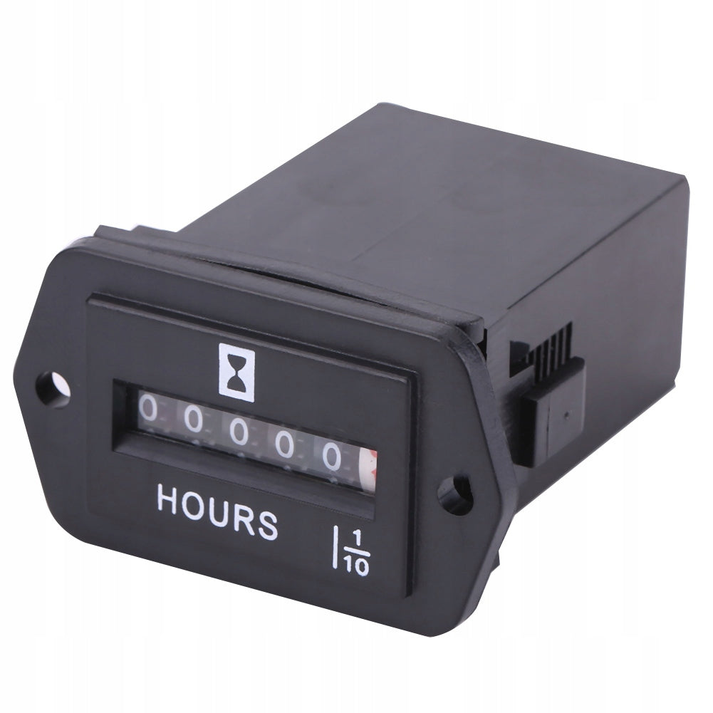 MECHANICAL HOUR COUNTER 6-80V GASOLINE/DIESEL ENGINE TIME CLOCK