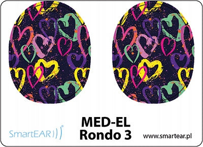 MED-EL Rondo 3 Processor Skin - Hearts