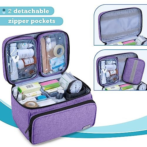 MEDICAL BAG NYLON 2 POCKETS TRANSPARENT FOR HOME GIFT Kind case