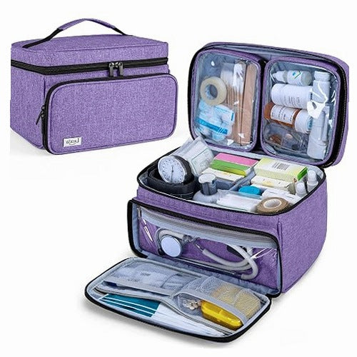 MEDICAL BAG NYLON 2 POCKETS TRANSPARENT FOR HOME GIFT