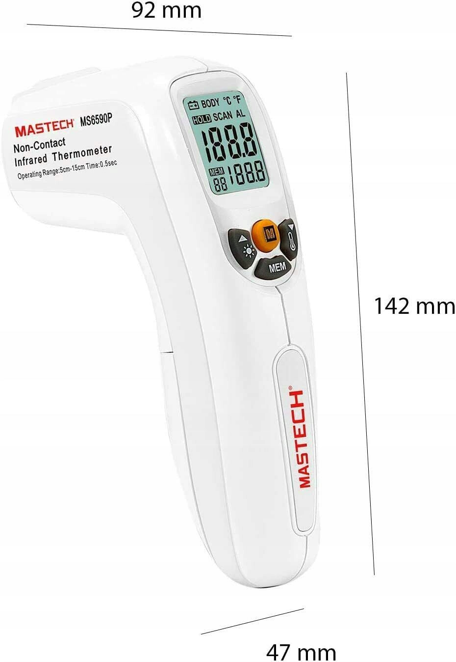 MEDICAL NON-CONTACT FAST THERMOMETER - MASTECH Manufacturer code 1000004548
