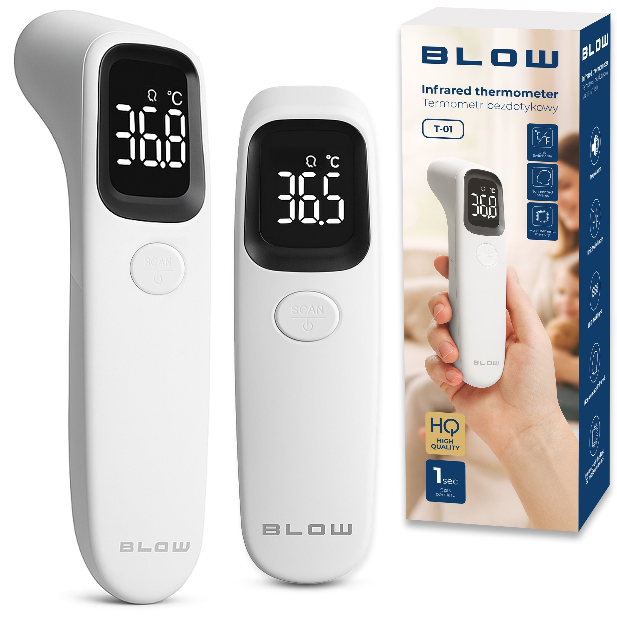 MEDICAL NON-CONTACT THERMOMETER FOR BODY TEMPERATURE MEASUREMENT ALARM