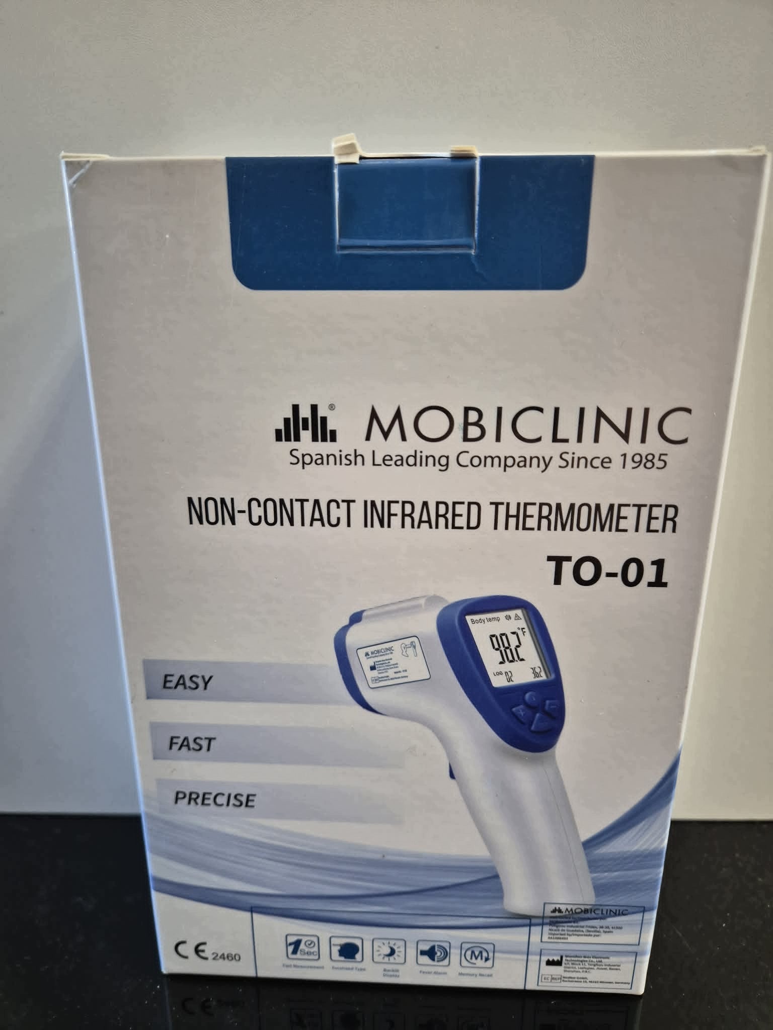 MEDICAL NON-CONTACT THERMOMETER MOBICLINIC TO-01 LCD Packaging status original