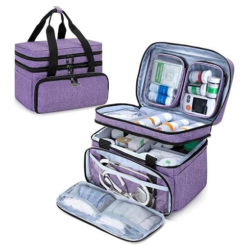 MEDICINE BAG ORGANIZER DOUBLE LAYER POLYESTER FOR TRAVEL 2 POUCHES Medical device no