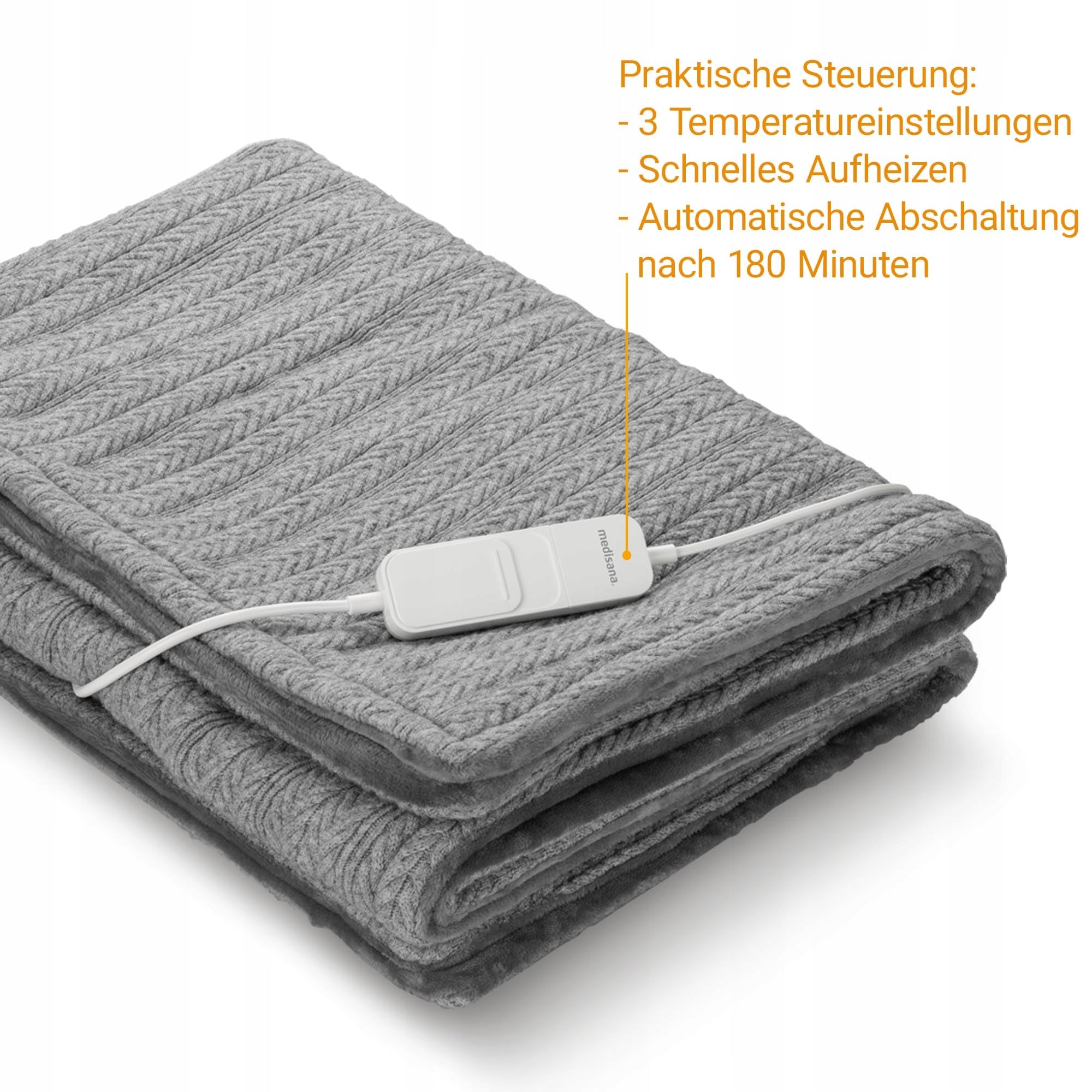 MEDISANA HB 680 Electric Blanket Grey 160x120 cm Packaging status original
